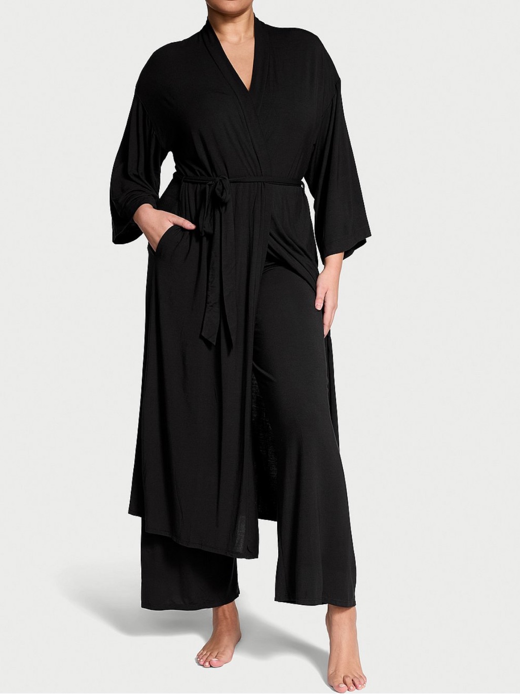 Victoria’s Secret Model Soft Wrap Robe And Pant Set Size Medium